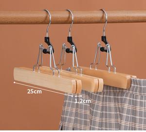 Cintre multifonctionnel en <span class=keywords><strong>bois</strong></span> pour pantalons Cintres pour extensions de cheveux Jupe pour vêtements Cintre en <span class=keywords><strong>bois</strong></span> - Product Image 5