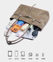 Nouveau Sac Fourre-tout Femme Hiver 2026 en Cuir de Vachette Givré Style Vintage, Sac à Bandoulière Polyvalent Grande Capacité Tendance
