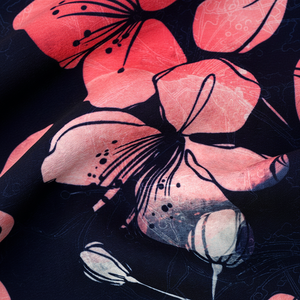 Tissu crêpe explosif de nouveaux produits pour Hijab impression numérique Koshibo tissu polyester en mousseline de soie pour robe - Product Image 1