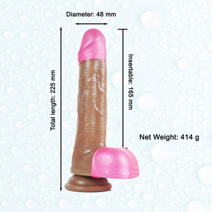 Mainan Aksesori intim <span class=keywords><strong>Penis</strong></span> 170mm wanita, mainan Dildo realistis duplikasi 1-1 untuk dewasa - Product Image 2