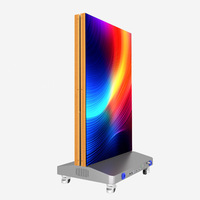 Afficheur LED pliable P125 Ultra-HD 1920x1080, corps entièrement en aluminium, sur pied, mobile, noir, profondeur de couleur 8096, intérieur