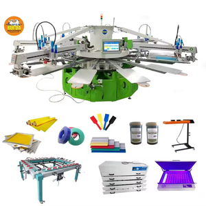 Presse à sérigraphie rotative à 14 stations RUIDA pour t-shirts, sécheuse flash 6 couleurs, machine d'impression sérigraphique haute performance - Product Image 2