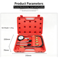 Kit de testeur de compression de cylindre de moteur 8 pièces, manomètre de pression sous vide, outils de réparation automobile essence diesel moto, vente en gros