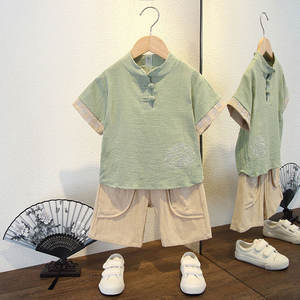 Costume Tang pour enfants enfants Hanbok 3 printemps coton lin <span class=keywords><strong>4</strong></span> <span class=keywords><strong>ans</strong></span> 5 Style chinois 6 été 7 garçons 8 Costume ancien - Product Image 4