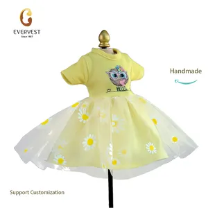 Gaun kuning sederhana minimalis gaya kebangkitan klasik boneka bayi super lucu yang terlihat boneka asli pakaian dan aksesori terlahir kembali
