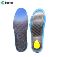 Semelles sportives en fibre de carbone avec soutien de la voûte plantaire, antichoc, retour d'énergie à fort impact, protection contre les blessures, ne gèlent pas les chaussures, lot de 2