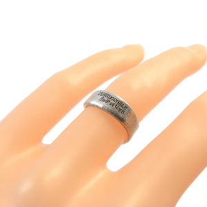 Anillo de Plata Antiguo con Letra para Uso Diario Unisex, Banda de Aleación de Cobre con Diseño Grabado, Sin Piedras, Modelo Q308, Joyería de Regalo Perfecta - Product Image 1