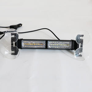 Nuevas luces estroboscópicas de tablero LED para Interior de coche, lámparas intermitentes de emergencia para parabrisas, barra de luz de advertencia, montaje de ventosas ámbar blanco - Product Image 4