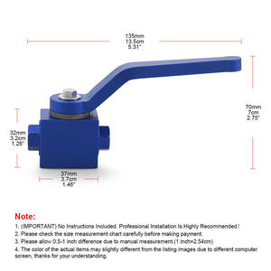 Vanne d'arrêt de ligne de frein en acier billette d'aluminium 1/8\" NPT, contrôle de débit de carburant haute température, personnalisable OEM - Product Image 4
