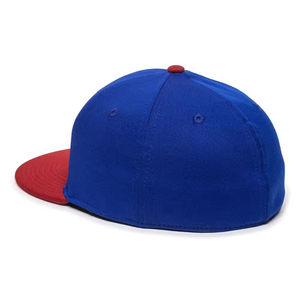 Logo Brodé Personnalisé Écusson Bleu Rouge Deux Tons Snapback Casquette Chapeaux Pour Unisexe - Product Image 4