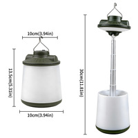 Lampe de camping Brightenlux pour tente, pique-nique, balcon, lumière suspendue étanche IP44 avec poteau extensible de 30 cm et lumière d'ambiance RGB