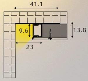 แถบขอบ LED แบบมีร่องสะท้อนแสงพร้อมรางสะท้อนแสงอะลูมิเนียมอัลลอยด์รูปตัว Z - Product Image 5