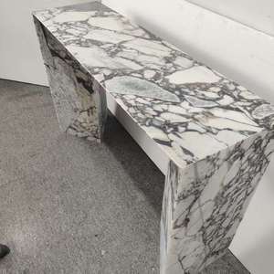 <span class=keywords><strong>Table</strong></span> <span class=keywords><strong>console</strong></span> en marbre naturel élégante et luxueuse personnalisée, couleur beige, pour entrée, salon, appartement, villa, hôtel - Product Image 6