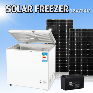 210L直流太阳能冰柜12V/24v商用家用单冰箱压缩机滑顶开放式卧式深箱冰柜 - Product Image 2