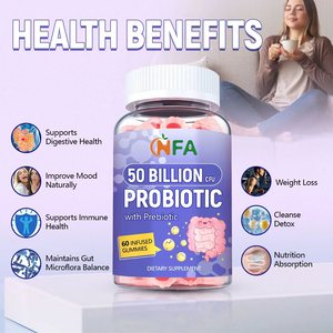 Private Label Probiotic Gummies with Nutritional Supplements Improve Mood Naturally and Cleanse Detox Function <b>Gummy</b> <b>Candy</b> - Product Image 5