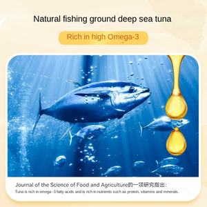 Diepzee-tonijn & zalm visolie vloeibaar voedingssupplement voor katten & honden - Schoonheidshaar & gezondheidsverzorging fles - Product Image 2