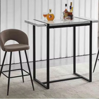 Ensemble de tabourets de bar de table de console longue de style européen moderne meubles de maison en bois-vente en gros d'usine