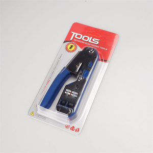 Kabel crimp werkzeug RJ45 RJ11 RJ12 Durchlauf-Crimp werkzeug für Ethernet-Abisolier schneiden - Product Image 3