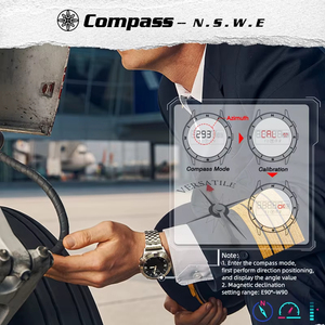 Orologio digitale sportivo <span class=keywords><strong>uomo</strong></span> bordo nord impermeabile 50M altimetro barometro bussola Business lusso orologio da <span class=keywords><strong>uomo</strong></span> <span class=keywords><strong>Smartwatch</strong></span> da esterno - Product Image 4