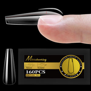 Faux ongles semi-mats à couverture complète, design sans trace, 16 tailles, pointes d'ongles artificielles préformées, pointes d'ongles à presser - Product Image 4