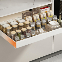 Ménage métal blanc réglable tirer armoires de cuisine mesa toboggan étagère à épices vaisselle tiroirs de rangement panier d'organisation
