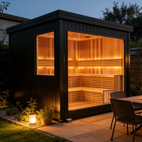 Sauna extérieur traditionnel finlandais en cèdre avec chauffage