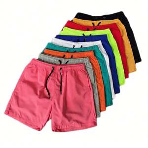 Shorts de bain d'été pour hommes, couleur unie personnalisée, séchage rapide, pour <span class=keywords><strong>le</strong></span> surf et la course à pied, vente en gros - Product Image 1