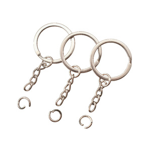 Brass Keychain Flat Round Rings Plated Metal <b>Chain</b> For Doll Pendant <b>Key</b> <b>Chains</b> - Product Image 2