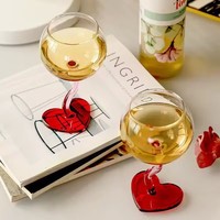 L Valentijn Cadeau Hartvormige Glazen Beker 300Ml Hoog Borosilicaatglas Champagne Wijnbeker