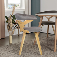 Chaise de salle à manger italienne moderne et minimaliste en bois massif avec dossier Tabouret de style nordique pour la maison Balcon Loisirs Étude Écriture