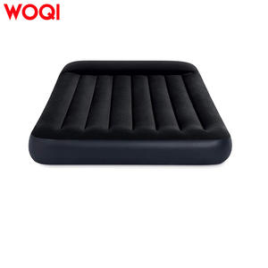 Matelas gonflable Woqi 137x191x25cm avec pompe intégrée, lit d'air pliable, polyester noir, matelas de camping - Product Image 5