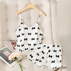 In Premium Packaging Satin Fat <strong>Women</strong> Sleepwear <strong>Fluffy</strong> Night <strong>Pyjama</strong> En Satin Pour Femmele - Product Image 1