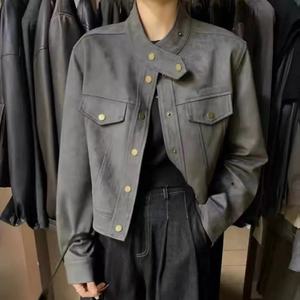 Veste en cuir courte pour femmes Printemps et automne Nouveau style 2025 Mode occidentale populaire Veste courte haut de gamme - Product Image 4