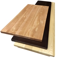Table de conférence/bureau en bois massif (chêne rouge, frêne blanc, cerisier, tilleul, pin) avec plateau en bois massif pour salle de réunion, bureau, café, salle à manger, ou panneau de fenêtre en baie.