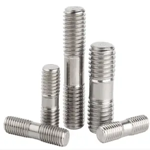 M6 M8 M10 M12 M16 Ss304 Ss316 A2 A4 Stainless Steel Full Thread Partial Thread Stud Bolt With Nut Double End Stud DIN976
