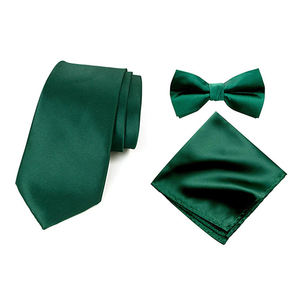 <strong>Mens</strong> Formal Wedding Ties &amp; Pocket Square Set 100% Polyester Anti-Pilling Durable Quick Dry Purple Many Colors Wholesale - Product Image 3