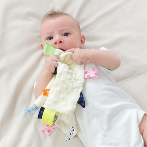 Toalla calmante para bebé que <span class=keywords><strong>se</strong></span> <span class=keywords><strong>puede</strong></span> introducir para calmar a la muñeca durmiendo marioneta de mano de felpa juguete cómodo bebé de 0 a 1 año - Product Image 4