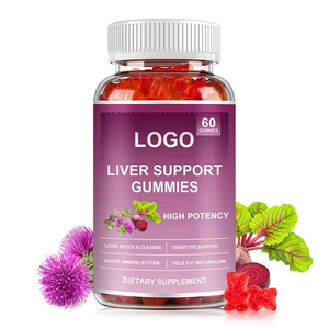 Supplément à base de plantes pour adultes pour le soutien du foie, antioxydant gommeux, extrait de chardon-Marie, extrait de racine de betterave, mélange non destiné aux femmes enceintes - Product Image 1