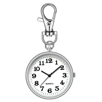 Montre porte-clés NYY pour infirmières, montre vintage à quartz avec grand cadran, à clipser, pour étudiants, infirmières, personnes âgées