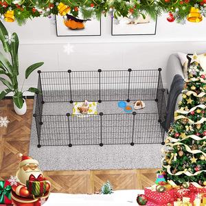 Pabrik Langsung Menjual 12 Panel Kawat Luar Ruangan dan Dalam Ruangan Dapat Dilipat Playpen Hewan Peliharaan Pagar Portabel untuk Hewan Kecil - Product Image 3