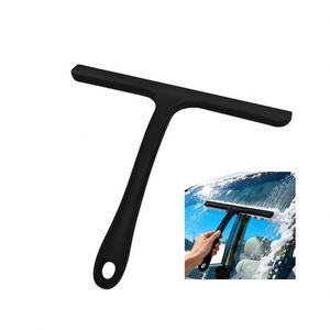 Raclette de douche en silicone de bonne qualité pour portes vitrées, fenêtres de salle de bain, éliminateur d'eau, grattoir polyvalent pour miroirs et carreaux - Product Image 1