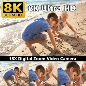 ライブストリーミング用のWIFIベストスリムロゴビデオカメラ8KプロフェッショナルデジタルDslr4K8Kビデオカメラをサポート