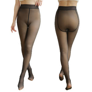 Leggings Térmicos de Forro Polar para Mujer, Pantimedias Gruesas Translúcidas para Invierno, Venta al Por Mayor - Product Image 1
