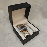 Ensemble cadeau Poedagar 930 & bracelet chaîne & boîte, montres à quartz pour hommes au design simple, boîte cadeau exquise, choix idéal pour la fête des pères