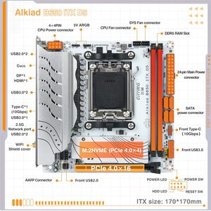 Placa base para juegos de escritorio B650 ITX AM5 DDR5 PCIe 4,0 M.2 ranuras USB 3,0 SATA Compatible con <span class=keywords><strong>AMD</strong></span> para la serie Ryzen 9000/8000/7000 - Product Image 6