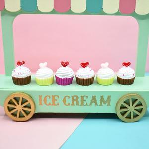 Cabujón de resina con forma de cupcake dulce para manualidades, álbumes de recortes, fabricación de joyas, accesorios para horquillas, dijes de comida en miniatura para muñecas - Product Image 5