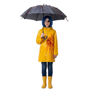 Yellow Raincoat <b>Costume</b> For Girls Halloween Movie Inspired Cosplay Party Performance Outfit - Product Image 1