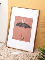 Bingkai Foto Persegi Panjang Aluminium Alloy Tipis Ramping Buatan Tangan A3-4K Penyangga Pemasangan Puzzle Poster Desain Dapat Disesuaikan Apa Saja