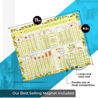 Carnet de recettes spirale en PP Myway 2026 avec tableau de conversion culinaire et intercalaires magnétiques pour cadeaux de mariage et de remise de diplôme