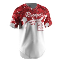 Kaos Baseball Sublimasi Tahan Lama Menyerap Keringat Pas di Badan untuk Hari Pertandingan Jersey Softball Pesta